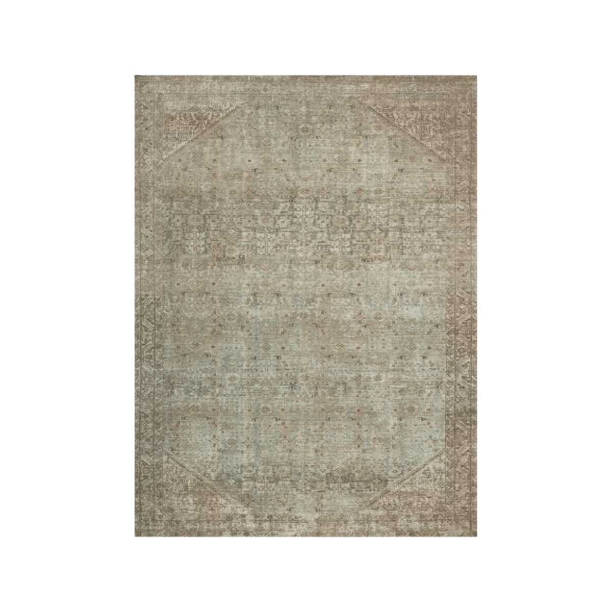 Cambria Aqua/Natural Rug - LC Design Co. Shoppe