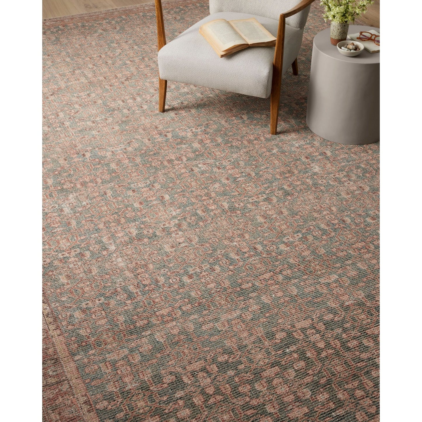 Aubrey Blue/Terracotta Rug - LC Design Co. Shoppe