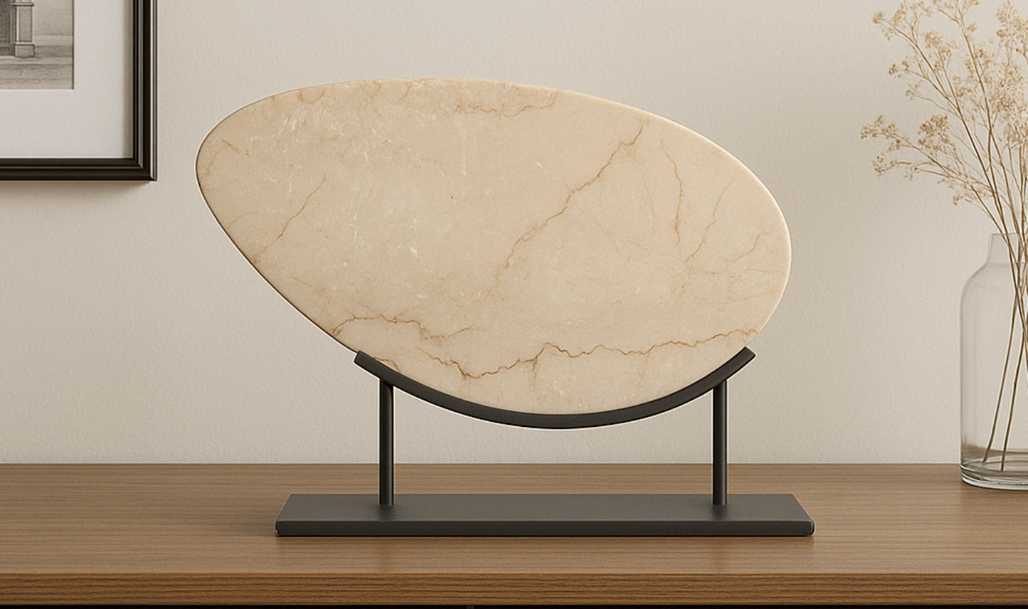 Galen Sculpture Botticino Beige Marble