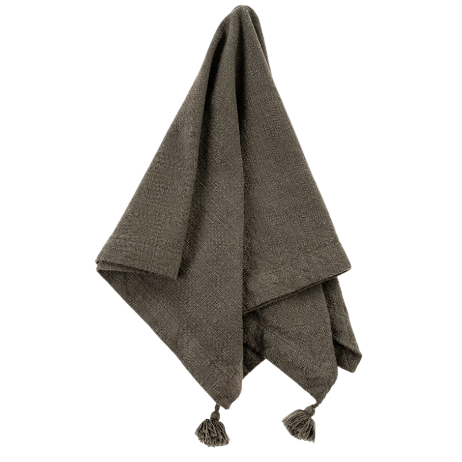 Tassel Napkin - Dark Grey