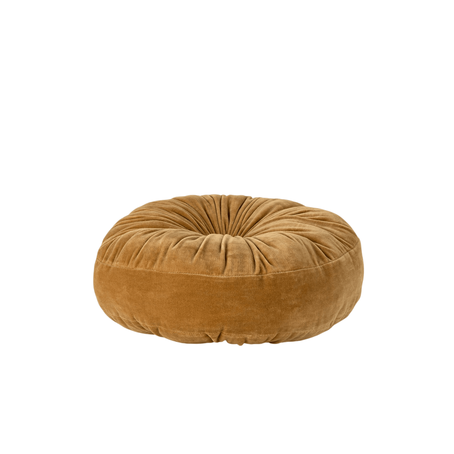 Gold Velvet Tuft Round Cushion - LC Design Co. Shoppe