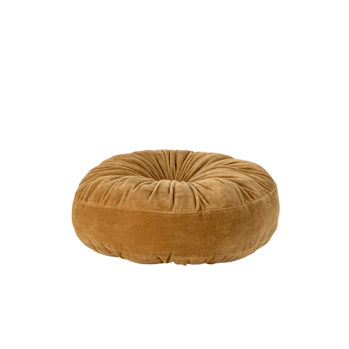 Gold Velvet Tuft Round Cushion - LC Design Co. Shoppe