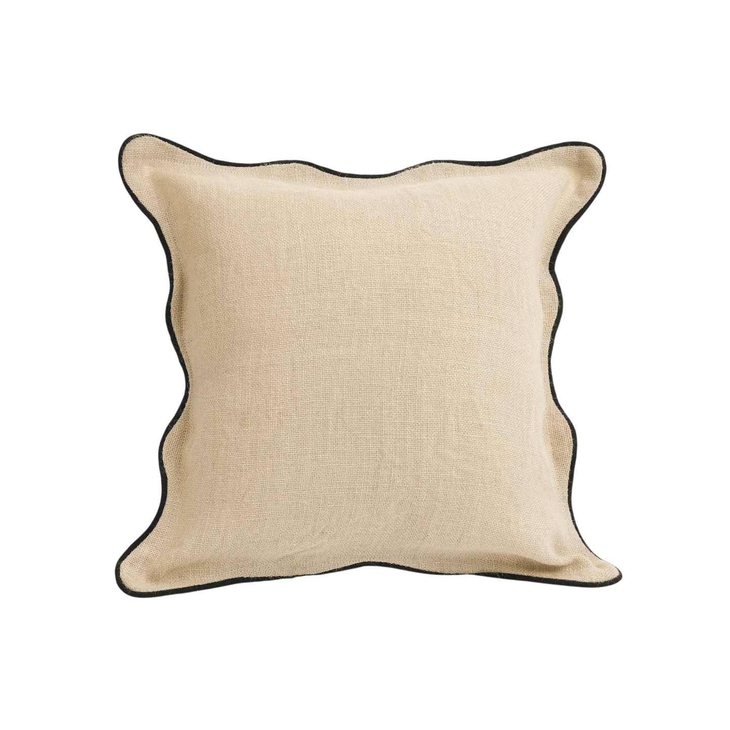 Jute Scalloped Edge Pillow - LC Design Co. Shoppe