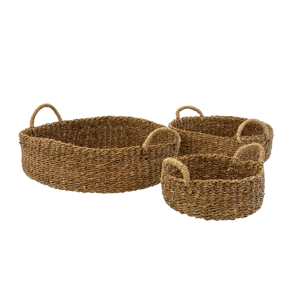 Nest Seagrass Baskets- Set of 3