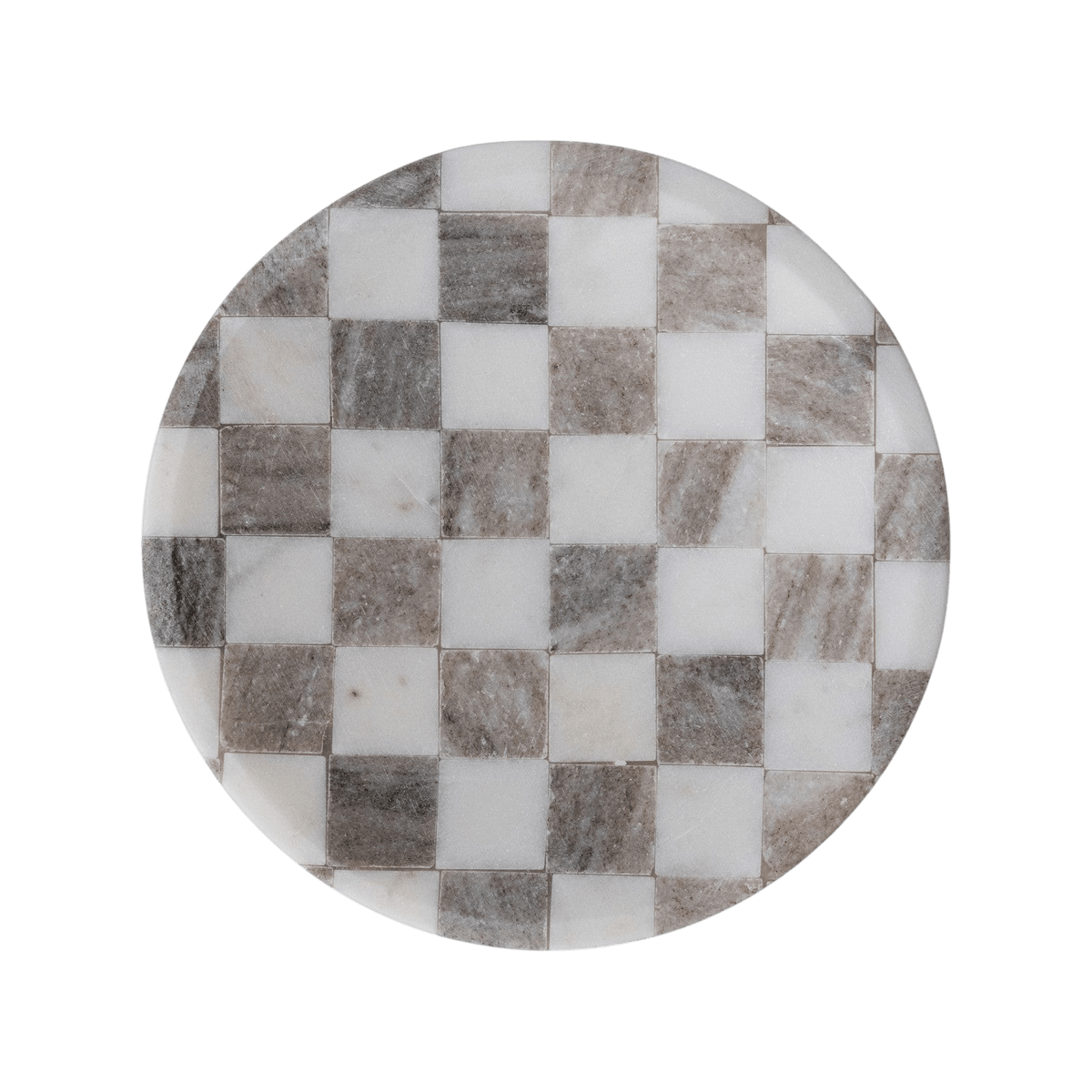 Round Marble Checkered Dish - LC Design Co. Shoppe