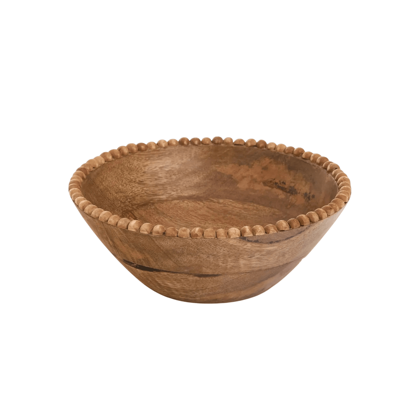 Beaded Edge Wood Bowl - LC Design Co. Shoppe