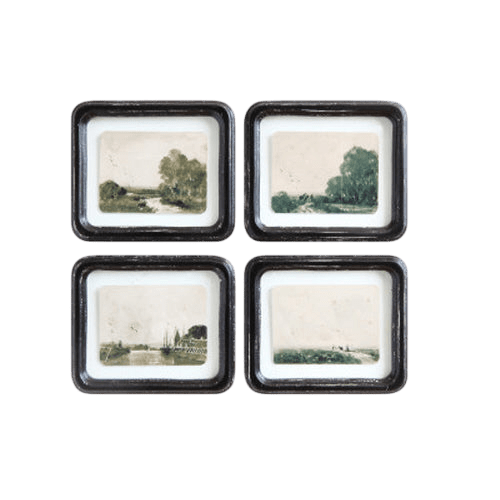 Distressed Wood Framed Landscape Art - LC Design Co. Shoppe