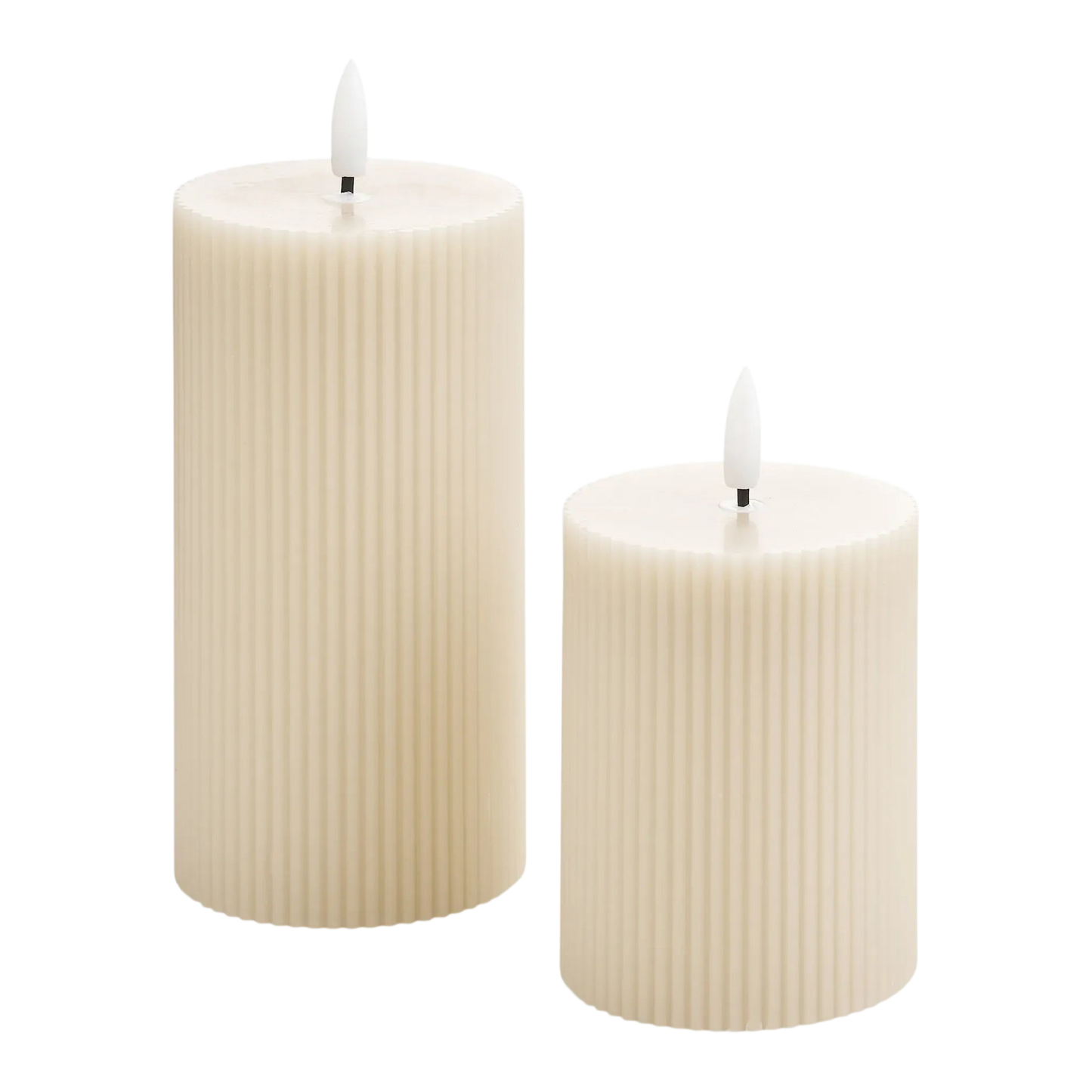 Ribbed Pillar Candle - LC Design Co. Shoppe