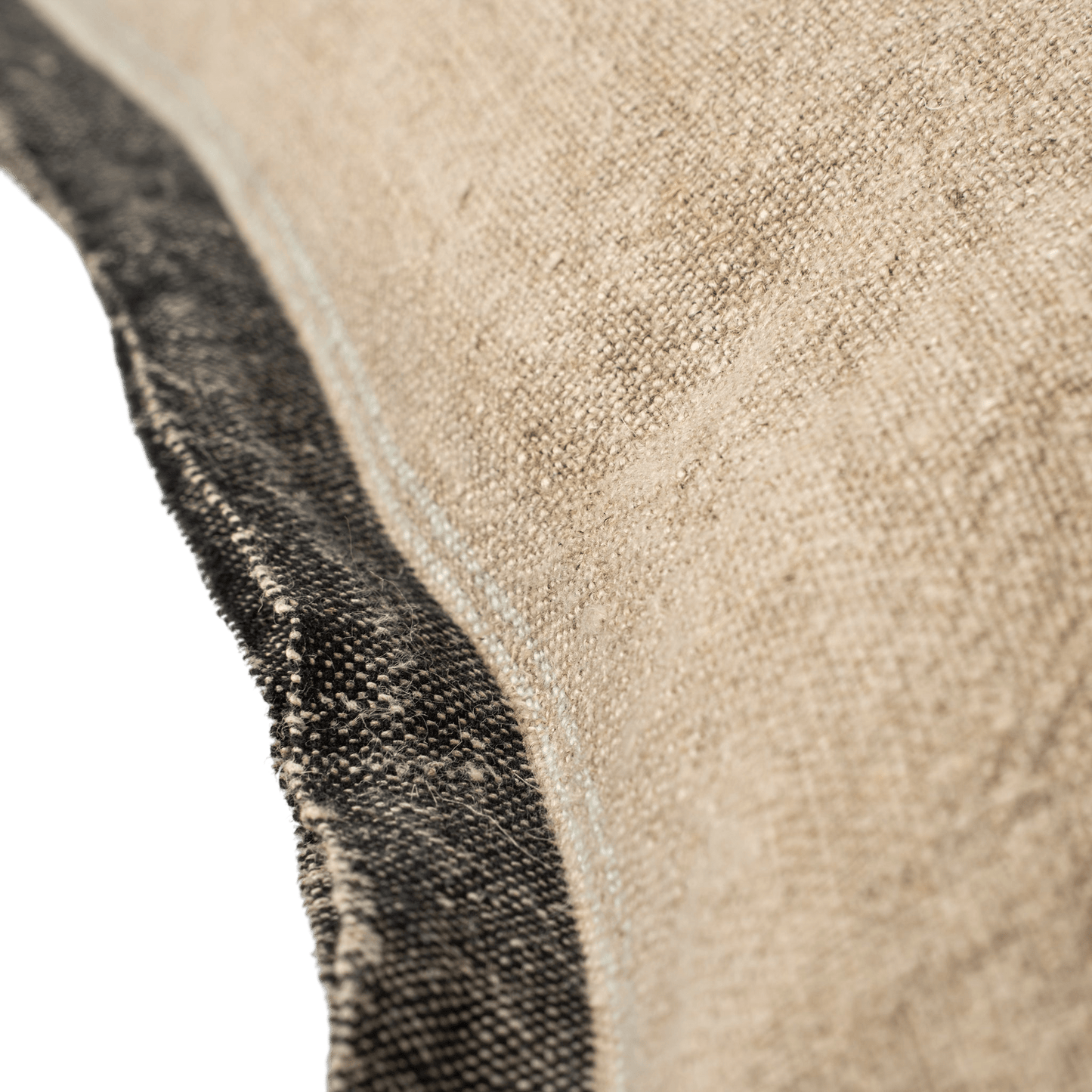Selvage Linen Pillow - Charcoal - LC Design Co. Shoppe