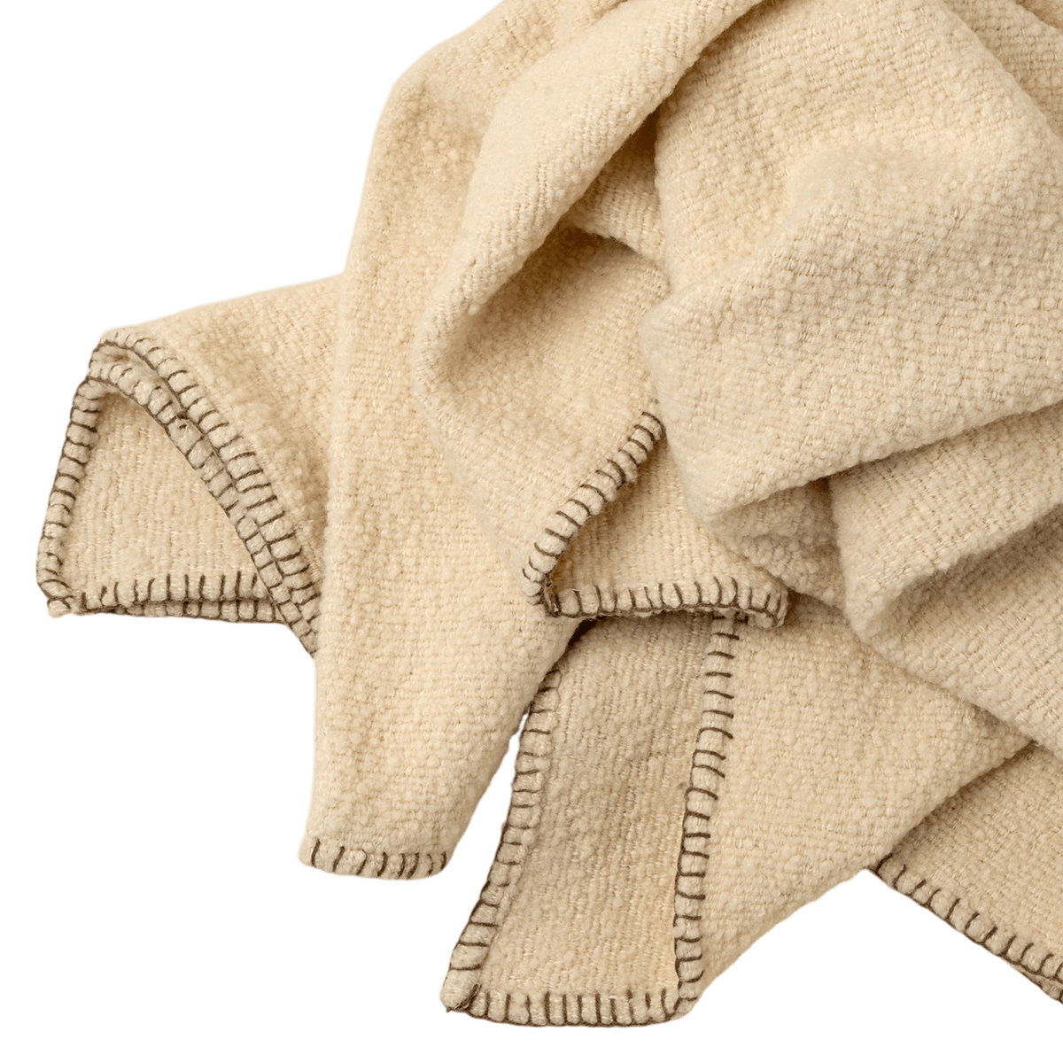 Ivory Stitch Blanket Throw - LC Design Co. Shoppe