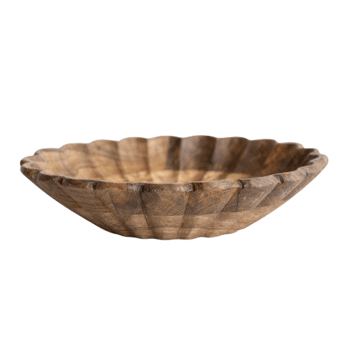 Wooden Scalloped Bowl - LC Design Co. Shoppe