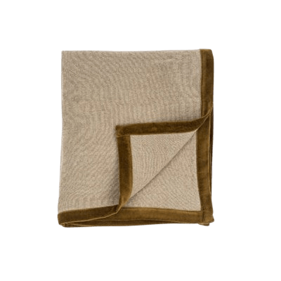 Haddie Velvet Trim Throw- Green - LC Design Co. Shoppe