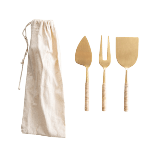Cheese Utensils (Set of 3) - Rattan - LC Design Co. Shoppe