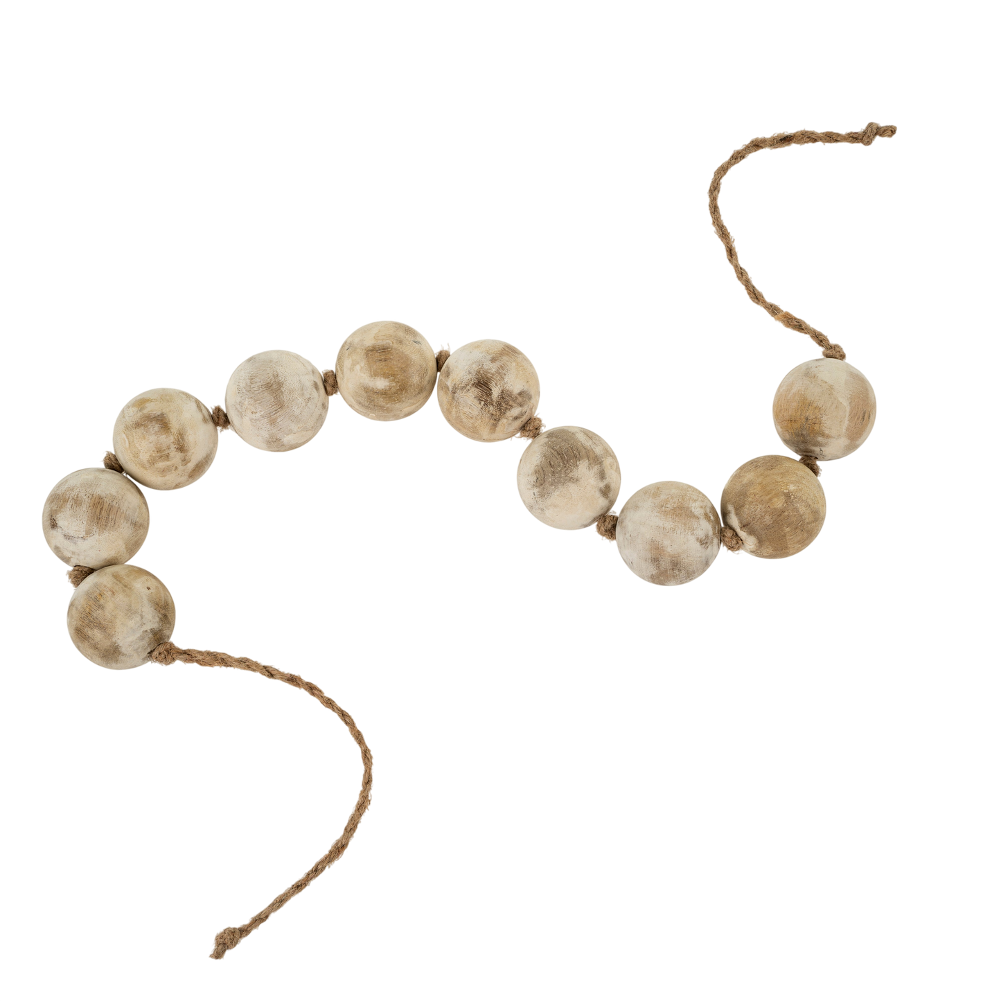 Wooden Bead Garland White