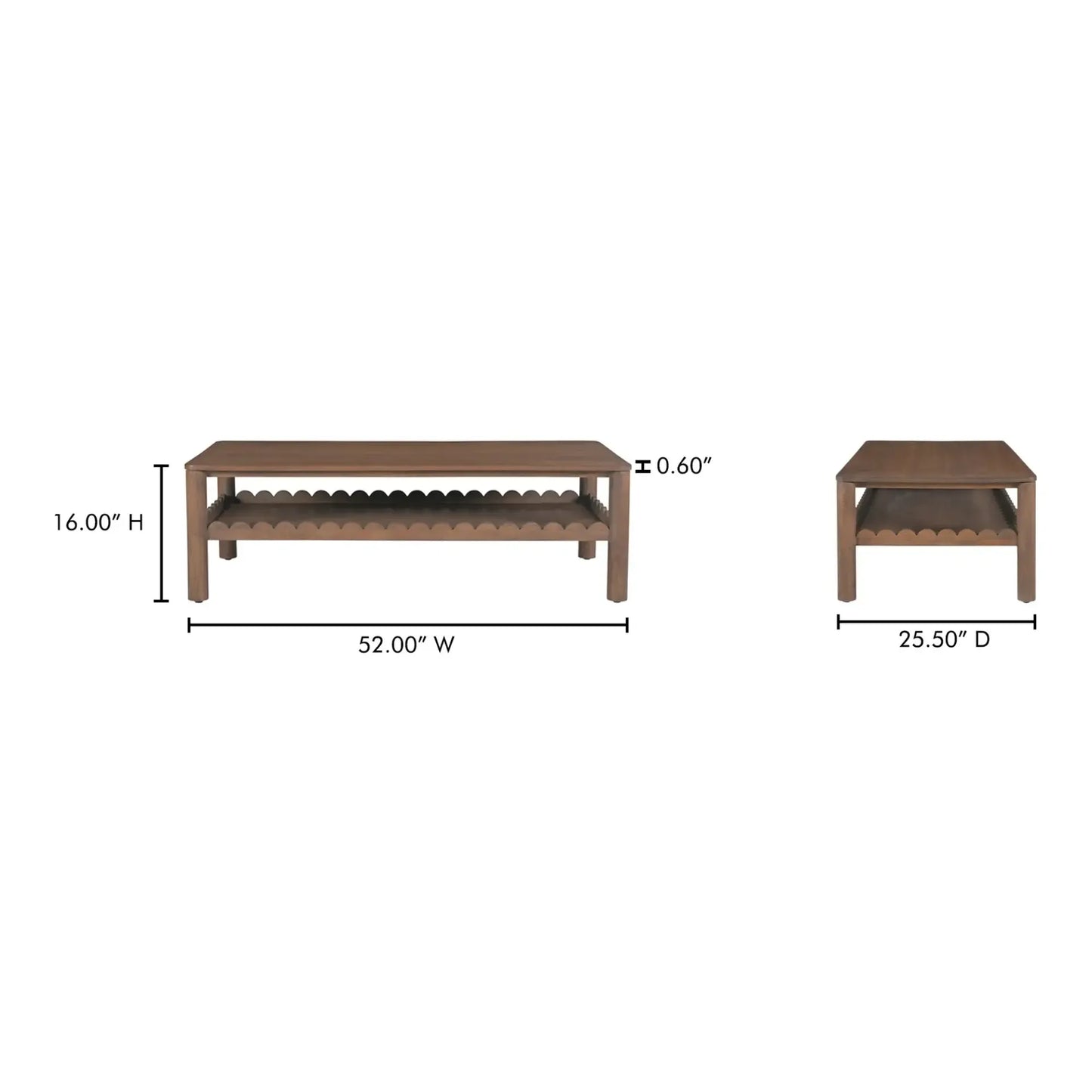 Wiley Coffee Table Vintage Brown - LC Design Co. Shoppe