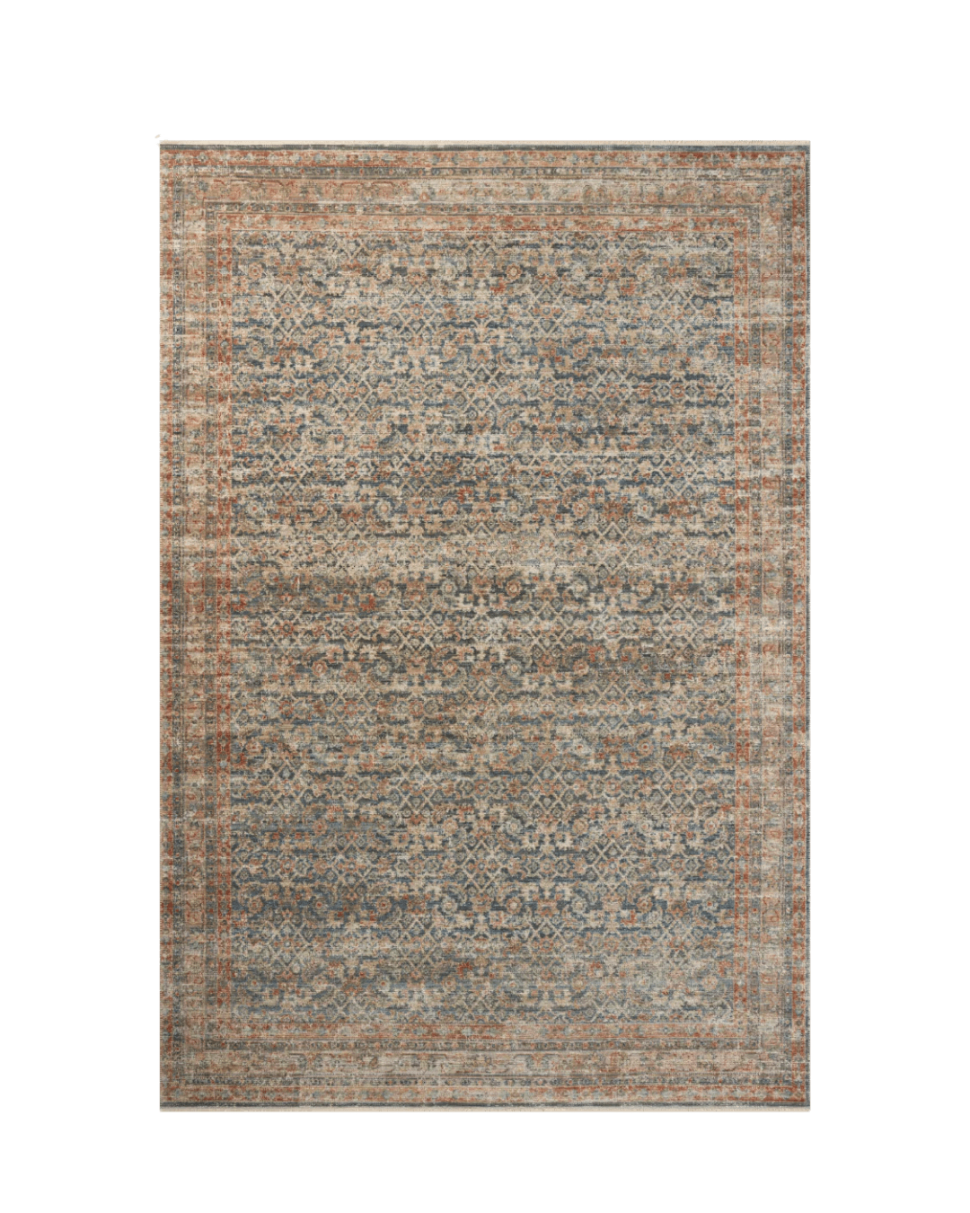 Heritage Blue/Rust Rug - LC Design Co. Shoppe