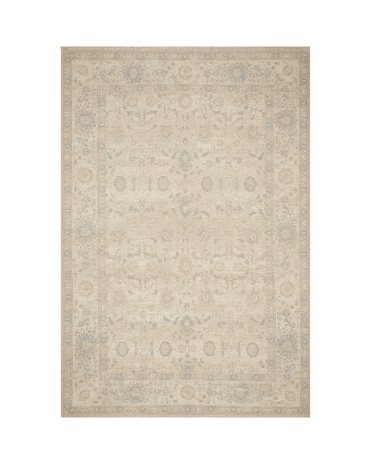 Priya Natural/Blue Rug - LC Design Co. Shoppe