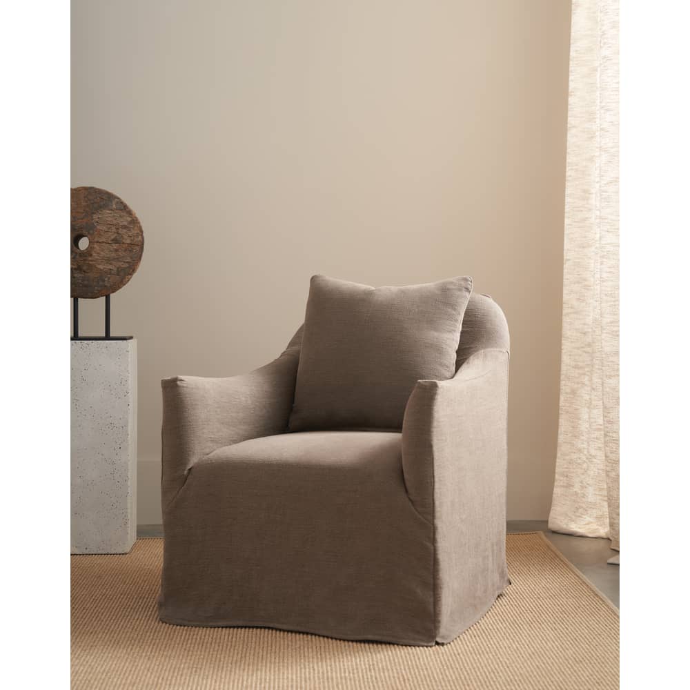Noel Slipcovered Swivel Chair - LC Design Co. Shoppe