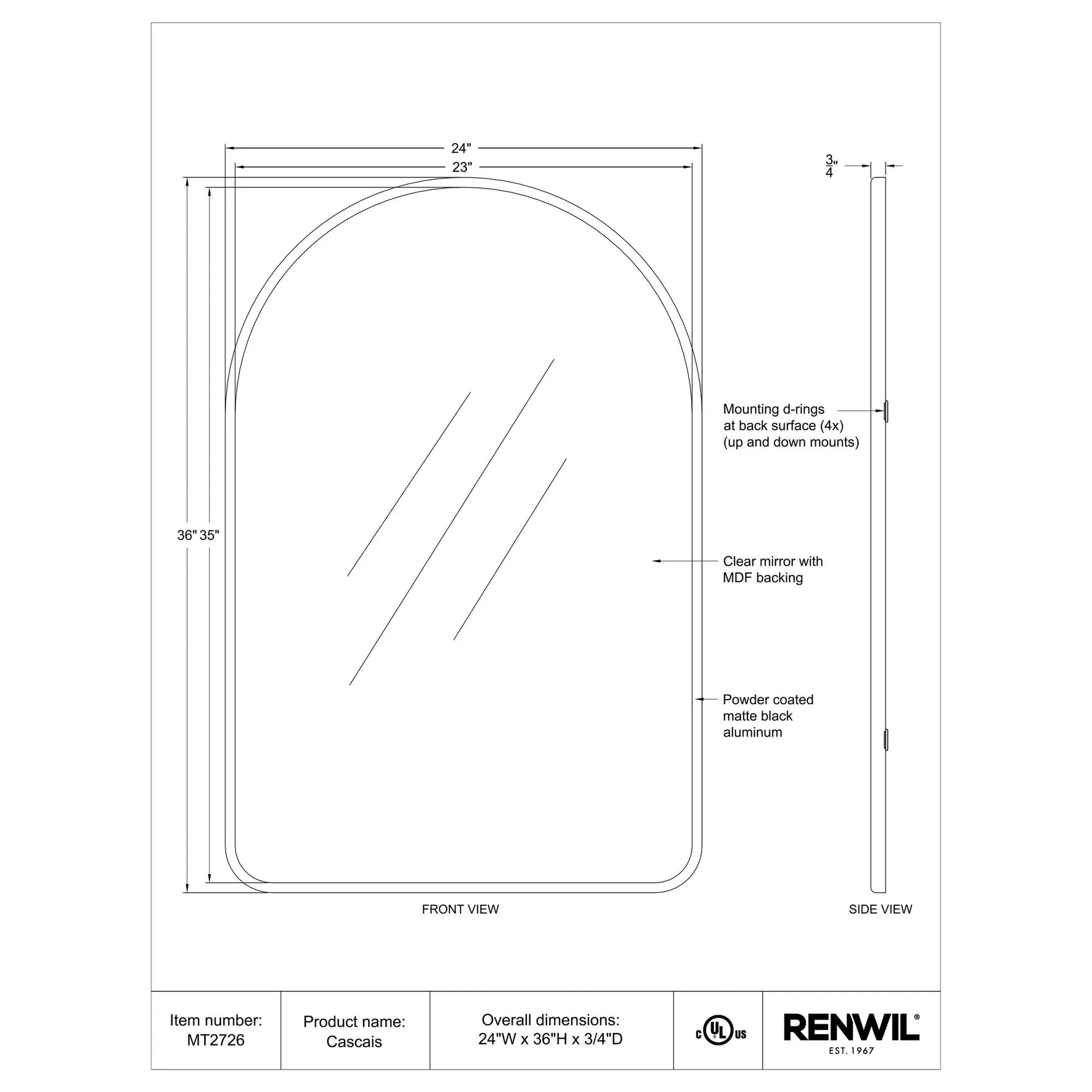 Cascais Mirror - LC Design Co. Shoppe
