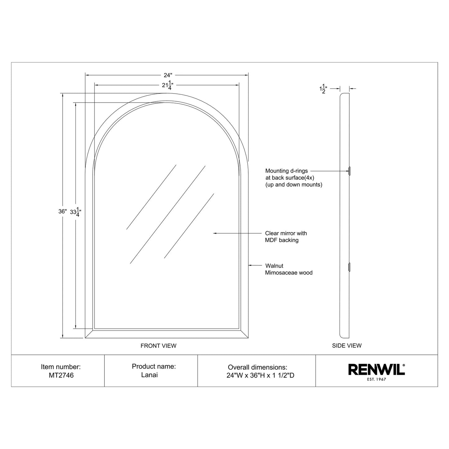 Lanai Mirror - LC Design Co. Shoppe
