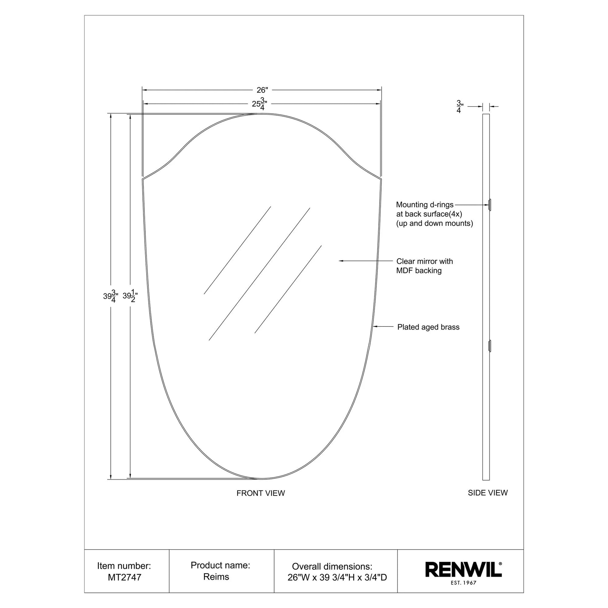 Reims Mirror - LC Design Co. Shoppe