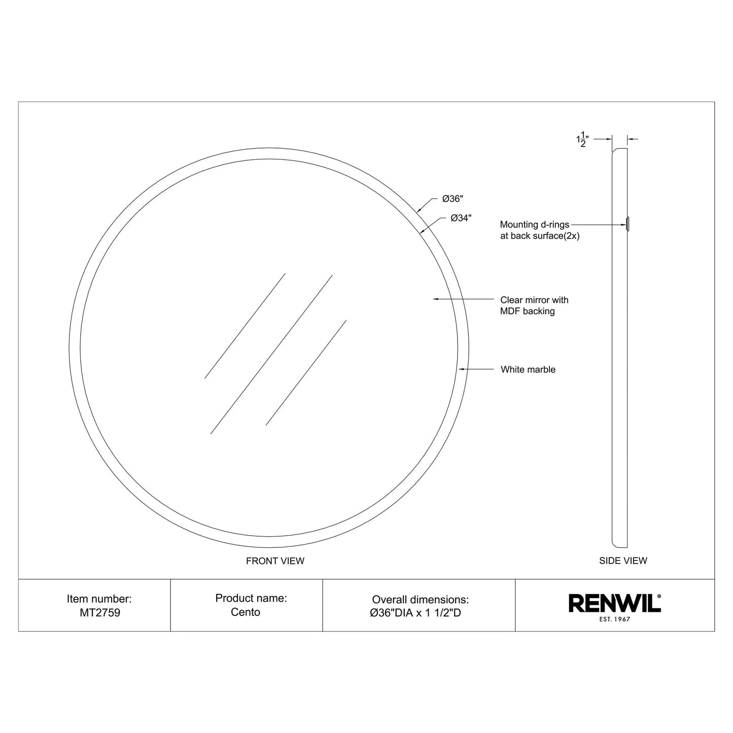 Cento Mirror - LC Design Co. Shoppe