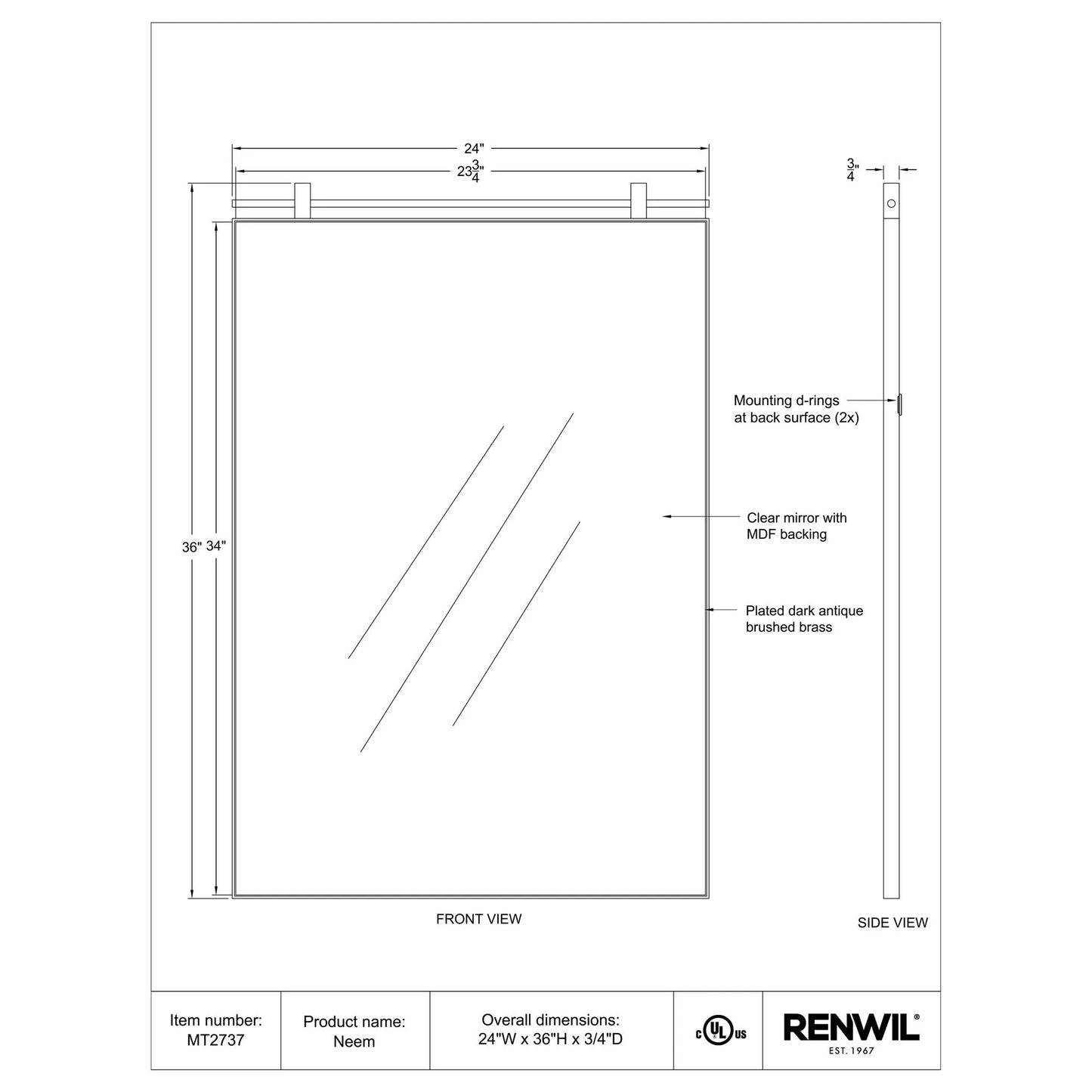 Neem Mirror - LC Design Co. Shoppe