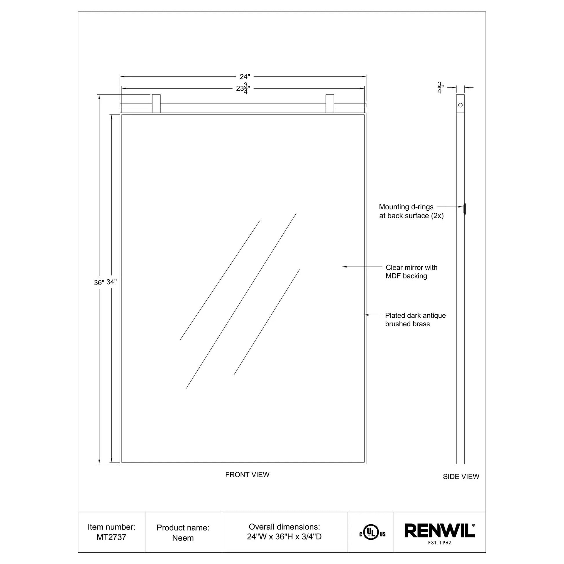 Neem Mirror - LC Design Co. Shoppe