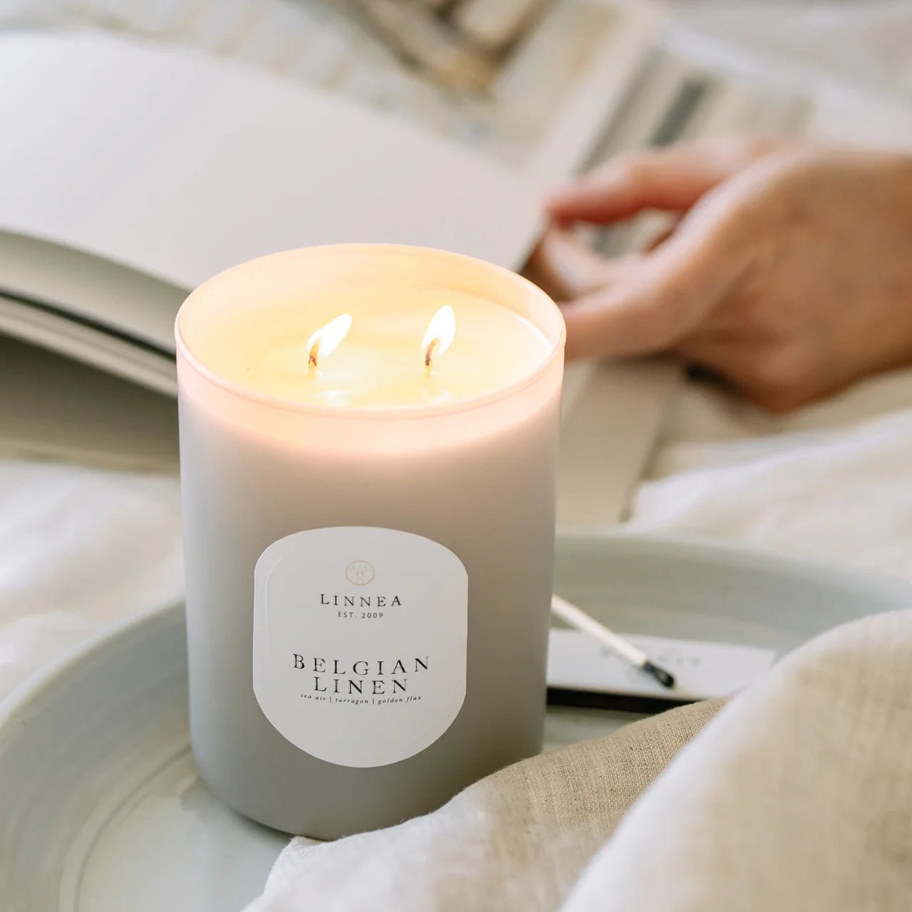 Linnea Candle - Belgian Linen - LC Design Co. Shoppe