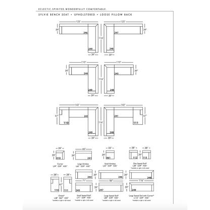 Sylvie Bench Sectional - LC Design Co. Shoppe