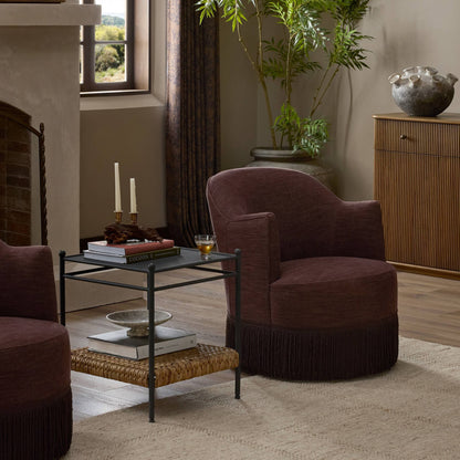 Aurora Fringe Swivel Chair - LC Design Co. Shoppe