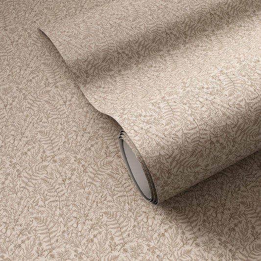 Botanical Taupe II Wallpaper - LC Design Co. Shoppe