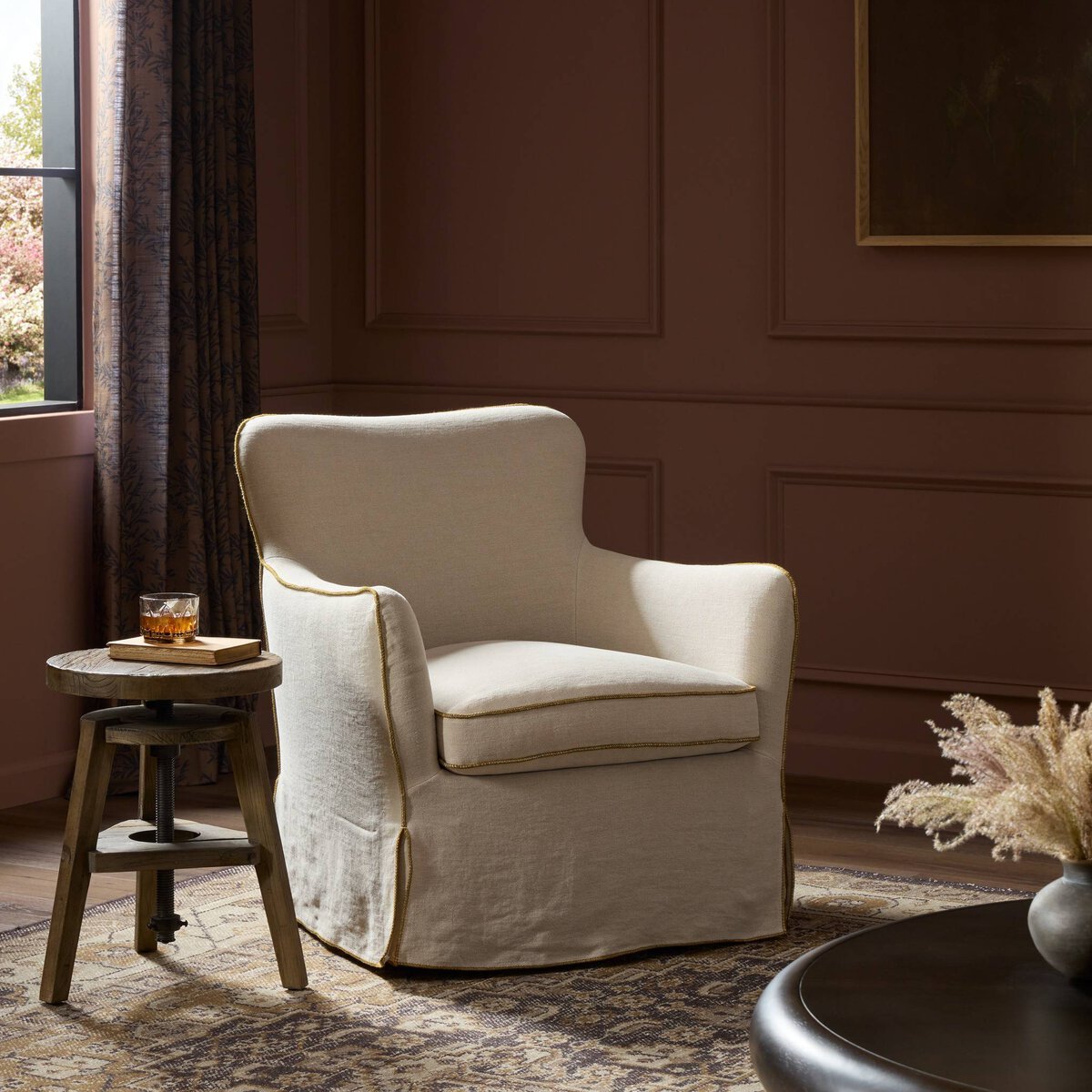 Devon Slipcover Swivel Chair - LC Design Co. Shoppe