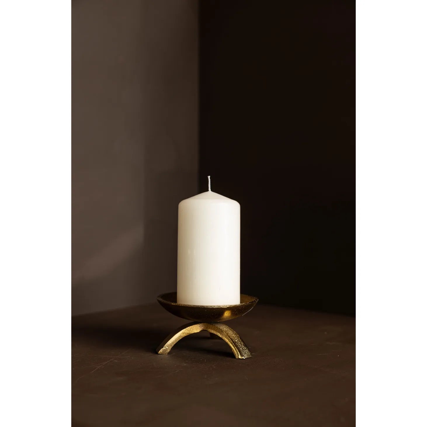 Brass Tripod Pillar Candle Holder - LC Design Co. Shoppe