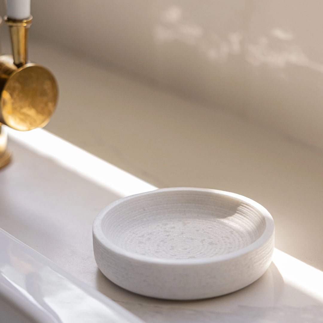 Marble Soap & Brush Holder - LC Design Co. Shoppe