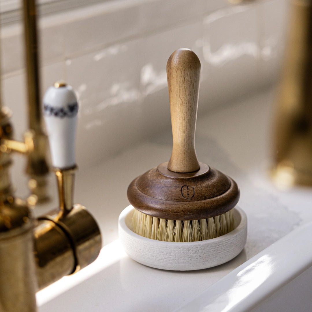 Marble Soap & Brush Holder - LC Design Co. Shoppe