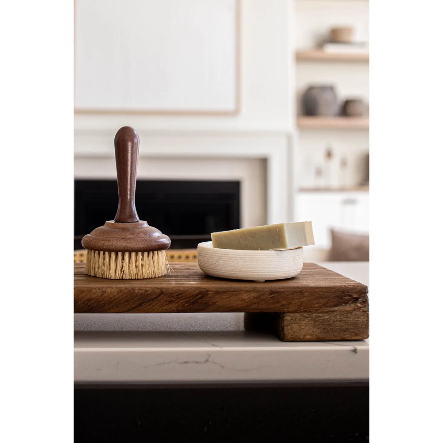 Marble Soap & Brush Holder - LC Design Co. Shoppe
