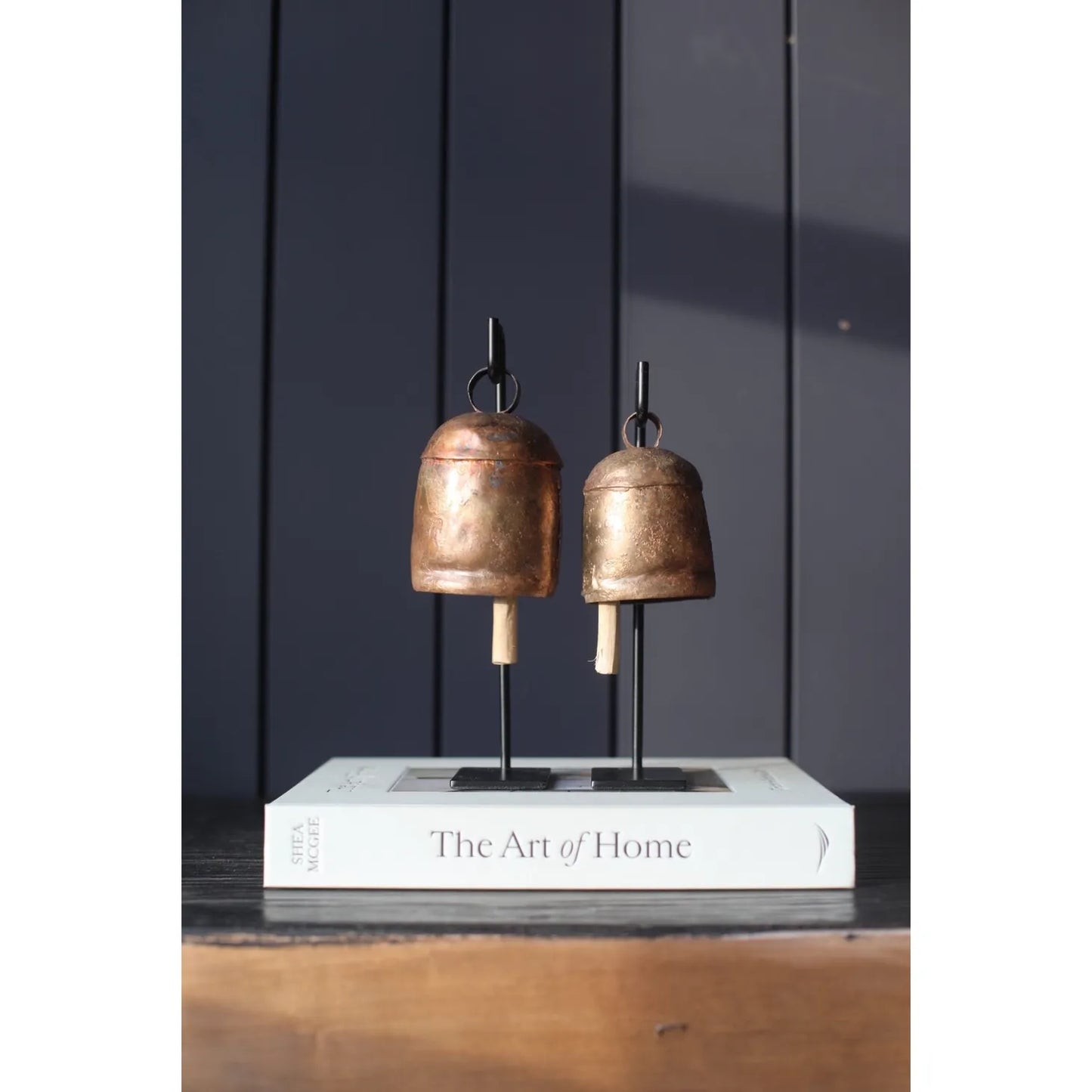 Vintage Inspired Iron Bell Stand - LC Design Co. Shoppe