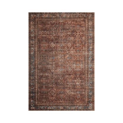 Layla Brick/Blue Rug - LC Design Co. Shoppe