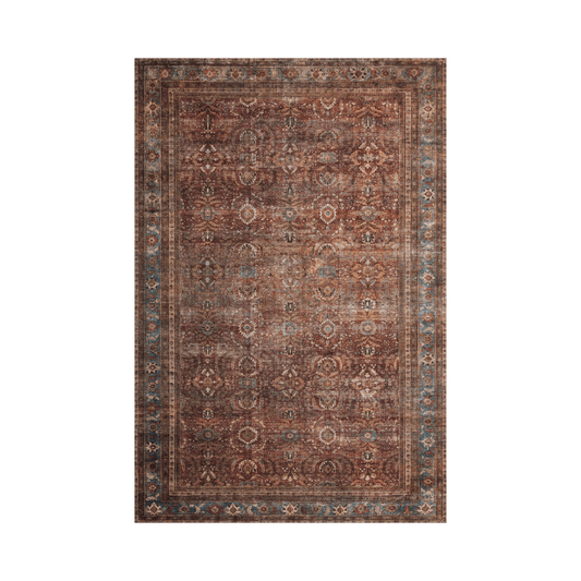 Layla Brick/Blue Rug - LC Design Co. Shoppe