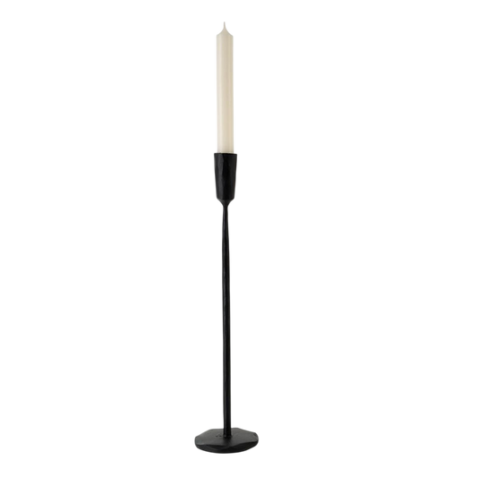Luna Forged Candlestick Holder - Black