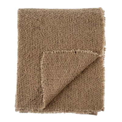 Sabin Fringe Throw- Beige