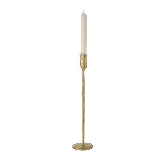 Luna Forged Candlestick Holder - Gold