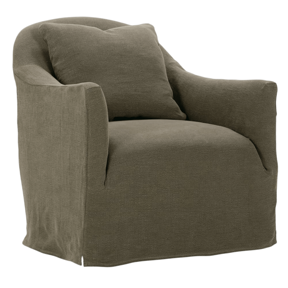 Noel Slipcovered Swivel Chair - LC Design Co. Shoppe