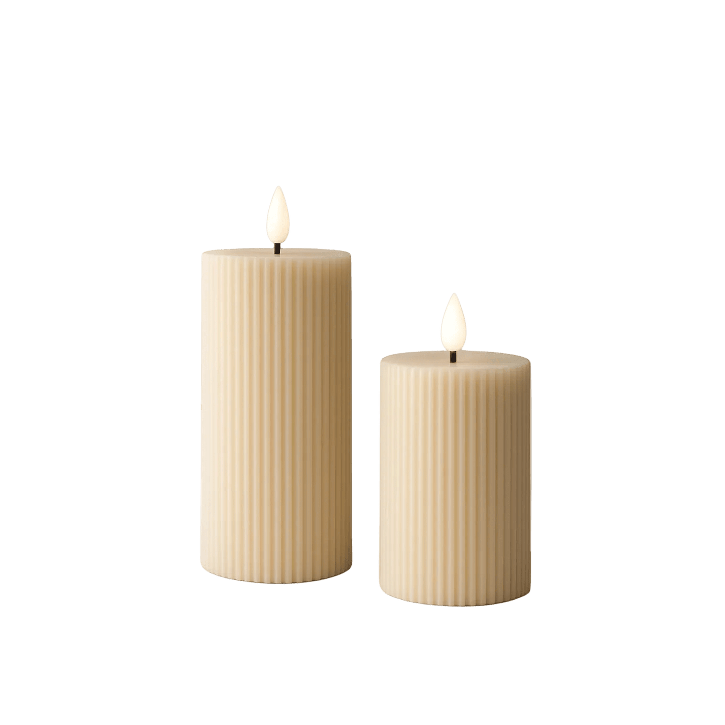 Ribbed Pillar Candle - LC Design Co. Shoppe