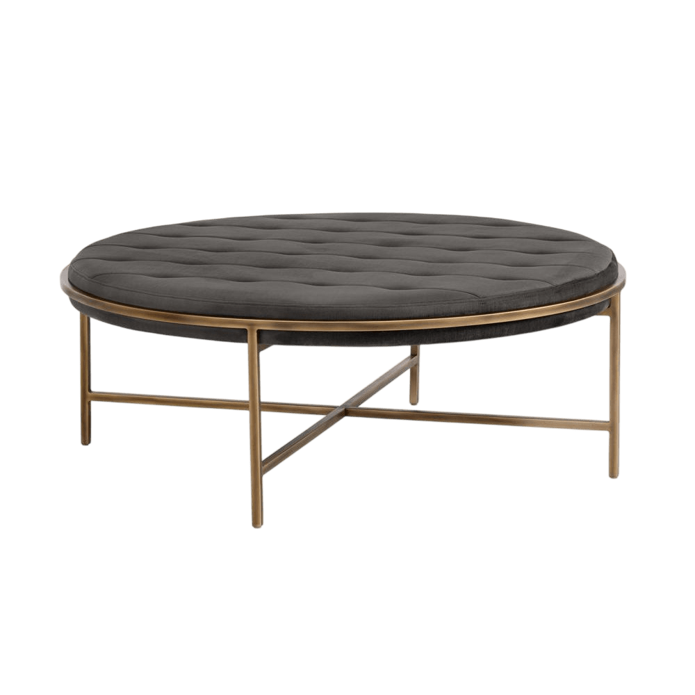 Etta Ottoman-Round Piccolo Pebble - LC Design Co. Shoppe
