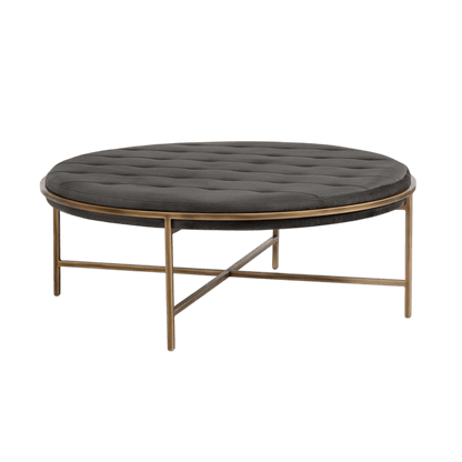 Etta Ottoman-Round Piccolo Pebble - LC Design Co. Shoppe
