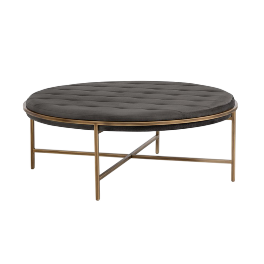 Etta Ottoman-Round Piccolo Pebble