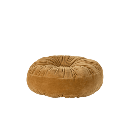 Gold Velvet Tuft Round Cushion - LC Design Co. Shoppe