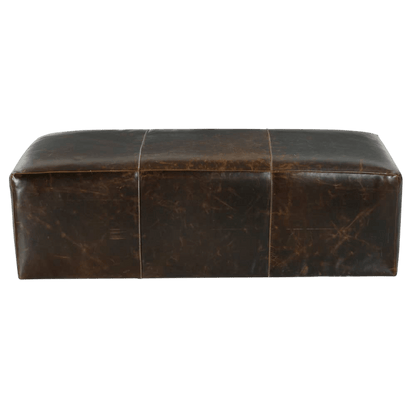 Macon Leather Ottoman - LC Design Co. Shoppe